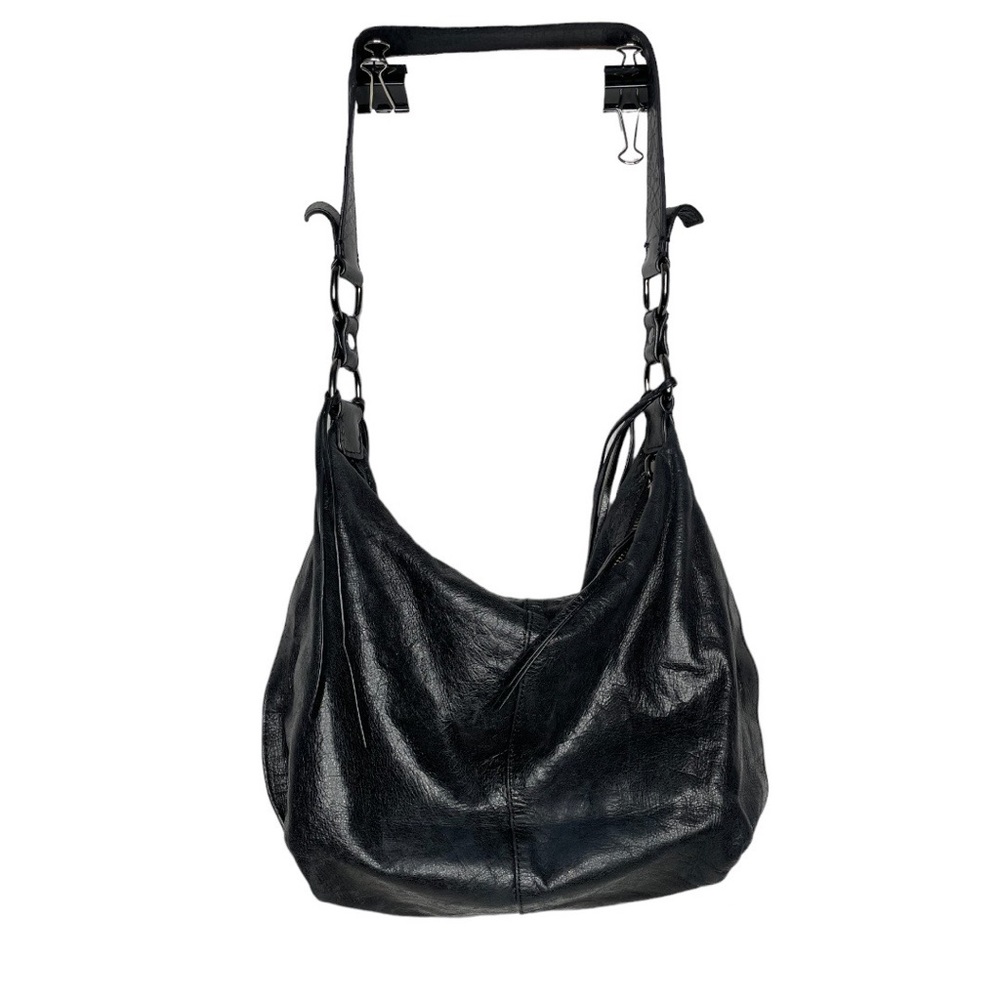 HOBO black leather hobo style shoulder bag purse